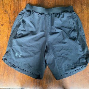 Men under armour black shorts size L